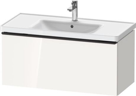 Vanity unit wall-mounted, DE42560BD220000 White High Gloss, Decor, Handle Diamond black