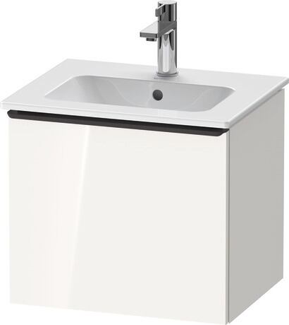 Vanity unit wall-mounted, DE42600BD220000 White High Gloss, Decor, Handle Diamond black