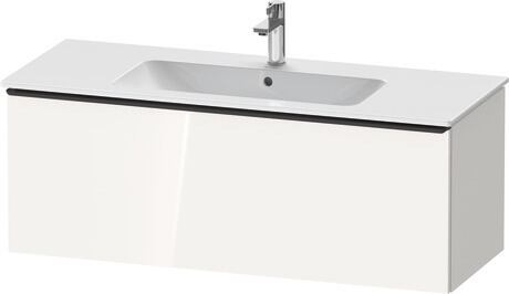 Vanity unit wall-mounted, DE42640BD220000 White High Gloss, Decor, Handle Diamond black