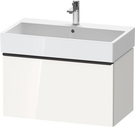 Vanity unit wall-mounted, DE42730BD220000 White High Gloss, Decor, Handle Diamond black