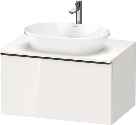 Console vanity unit wall-mounted, DE49470BD220000 White High Gloss, Decor, Handle Diamond black