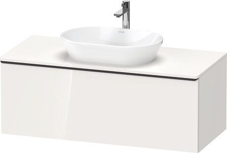 Console vanity unit wall-mounted, DE49490BD220000 White High Gloss, Decor, Handle Diamond black