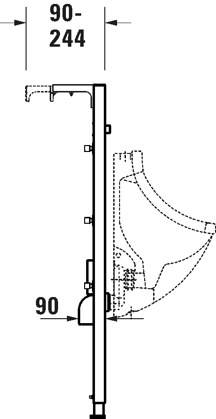 Installation element for urinal Standard, WD3003