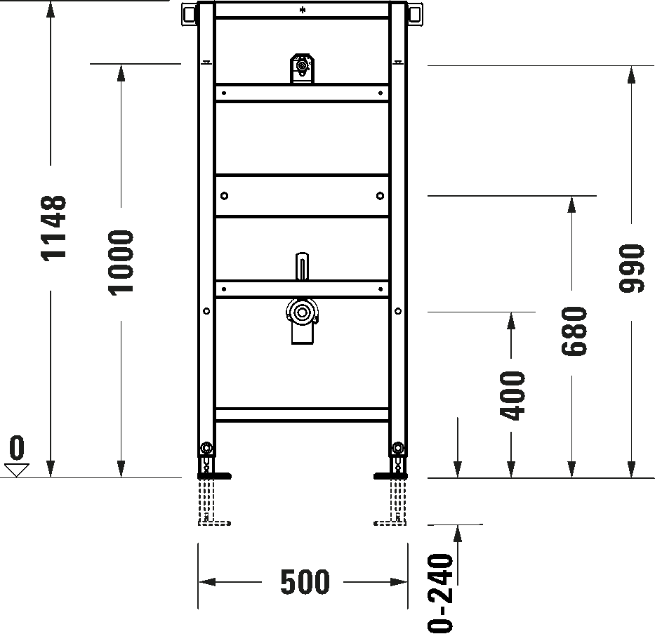 Installation element for urinal Standard, WD3003