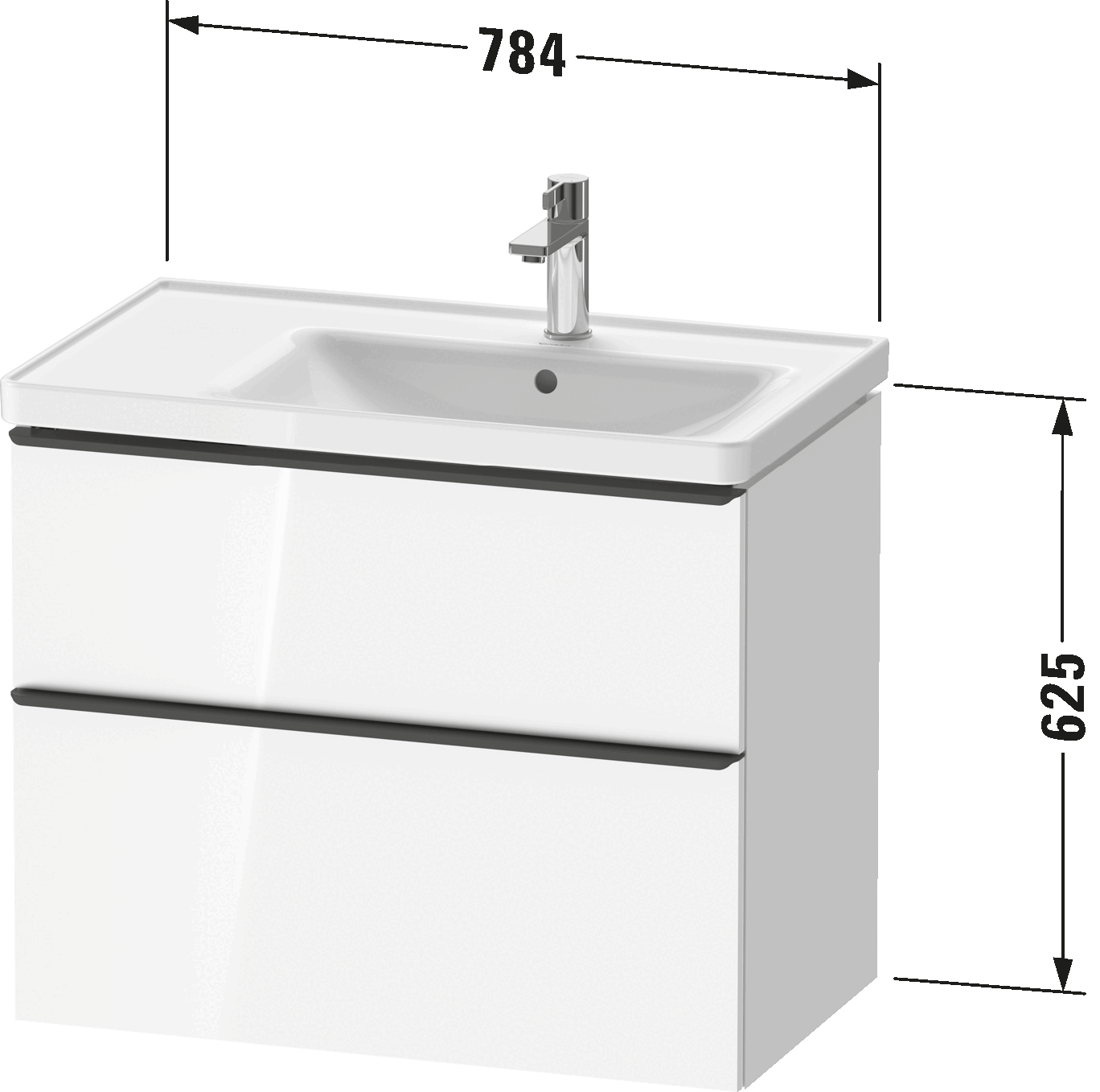 Vanity unit wall-mounted, DE4358