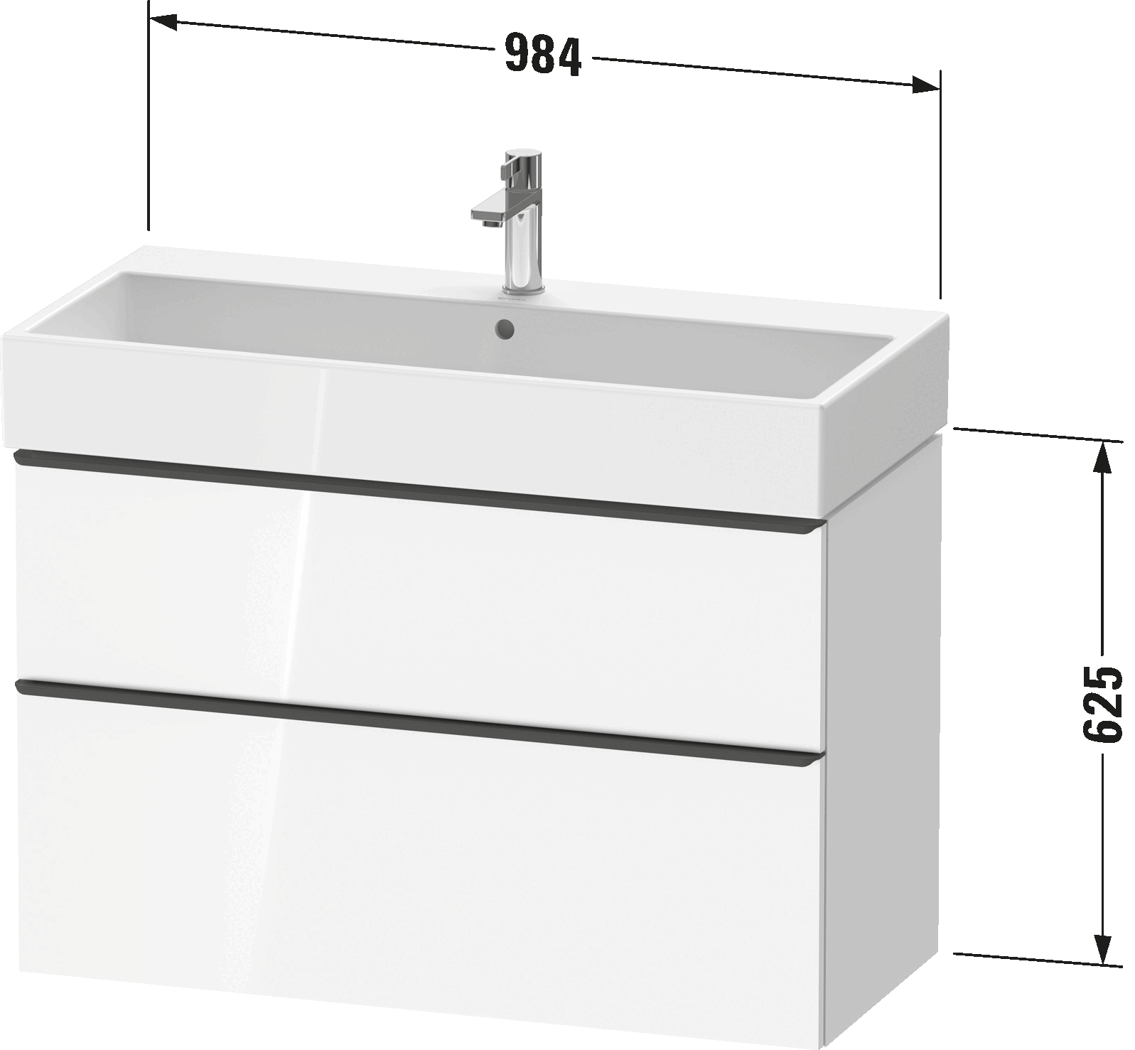 Vanity unit wall-mounted, DE4374