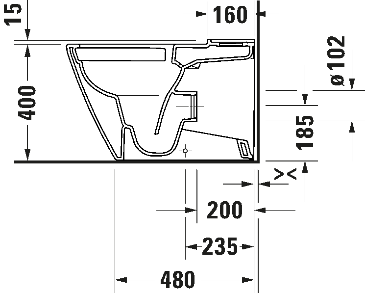 Toilet close-coupled, 200209