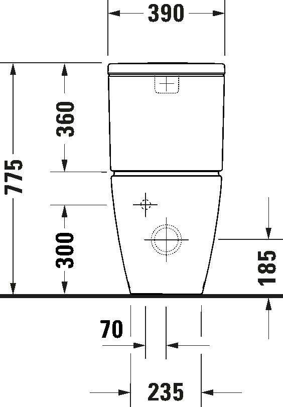 Toilet close-coupled, 200209