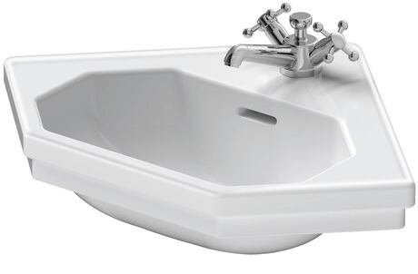 Corner Basin, 0793420000 White High Gloss, Octogonal, Number of washing areas: 1 Middle, Number of faucet holes per wash area: 1 Middle