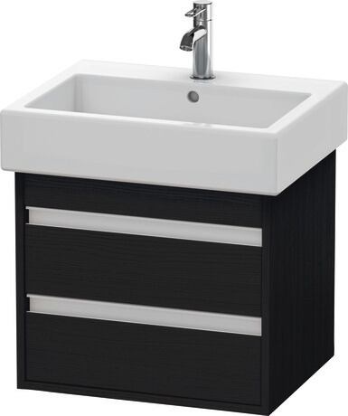 Vanity unit wall-mounted, KT663601616 Black oak Matt, Decor