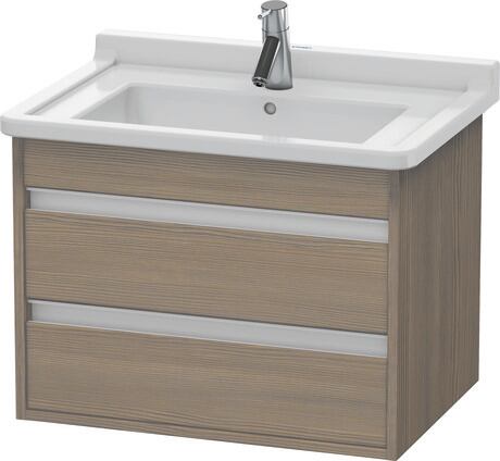 Vanity unit wall-mounted, KT664303535 Oak terra Matt, Decor