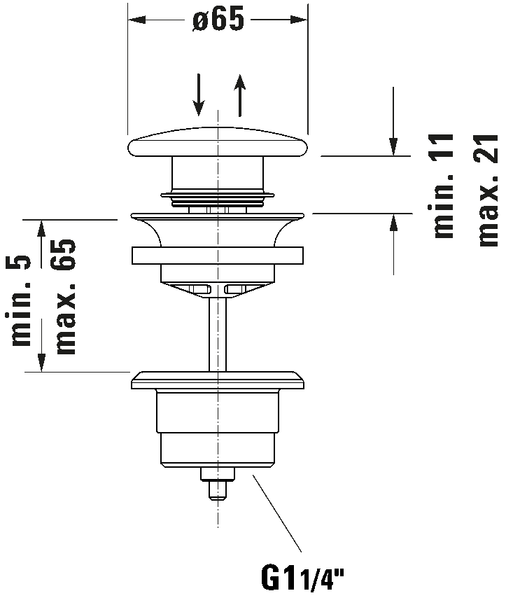 Push-open waste, 005079