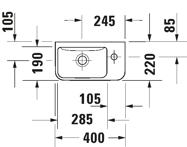 wastafel met sifon en kraan, 471740