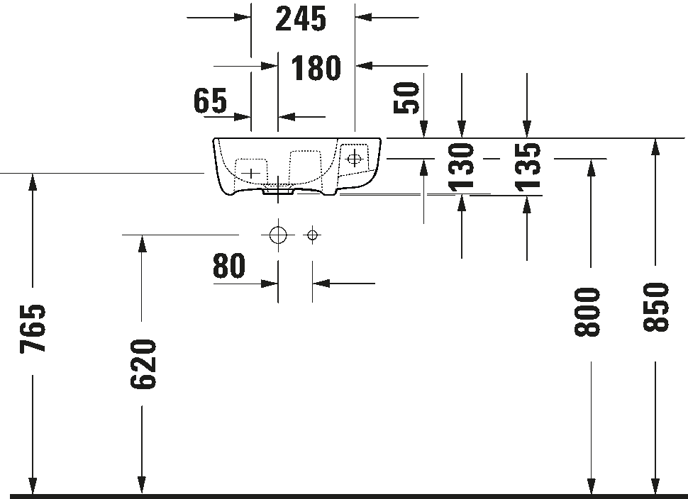 wastafel met sifon en kraan, 471740