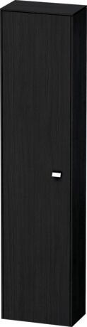 Tall cabinet, BR1320L1016 Hinge position: Left, Black oak Matt, Decor, Handle Chrome