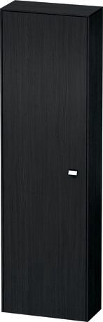 Tall cabinet, BR1321L1016 Hinge position: Left, Black oak Matt, Decor, Handle Chrome