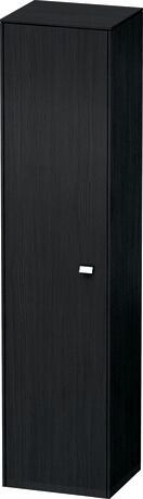 Tall cabinet, BR1330L1016 Hinge position: Left, Black oak Matt, Decor, Handle Chrome