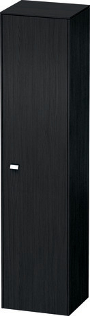 Tall cabinet, BR1330R1016 Hinge position: Right, Black oak Matt, Decor, Handle Chrome