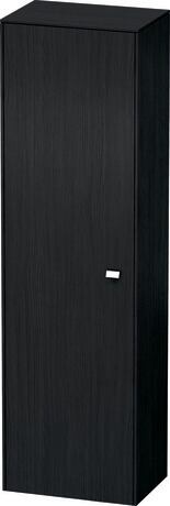 Tall cabinet, BR1331L1016 Hinge position: Left, Black oak Matt, Decor, Handle Chrome