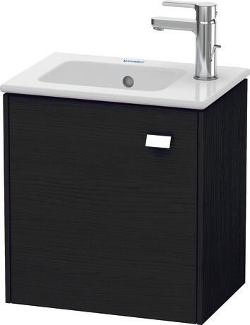 Vanity unit wall-mounted, BR4000L1016 Black oak Matt, Decor, Handle Chrome