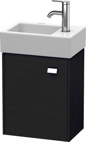 Vanity unit wall-mounted, BR4049L1016 Black oak Matt, Decor, Handle Chrome