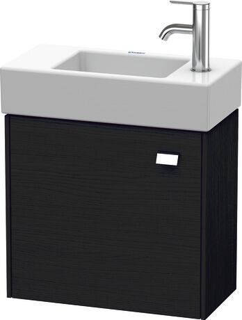 Vanity unit wall-mounted, BR4051L1016 Black oak Matt, Decor, Handle Chrome