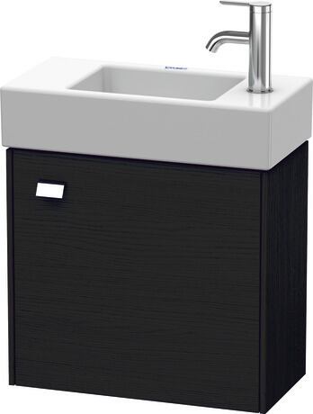 Vanity unit wall-mounted, BR4051R1016 Black oak Matt, Decor, Handle Chrome