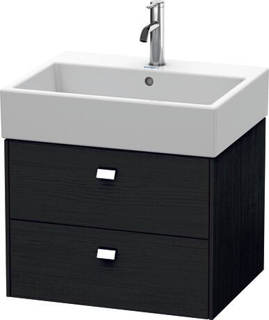 Vanity unit wall-mounted, BR415301016 Black oak Matt, Decor, Handle Chrome