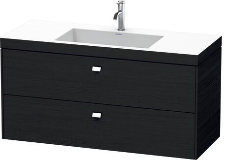 c-bonded set wall-mounted, BR4608O1016 Black oak Matt, Decor, Handle Chrome