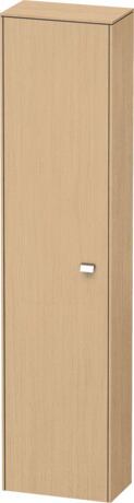 Tall cabinet, BR1320L1030 Hinge position: Left, Natural oak Matt, Decor, Handle Chrome