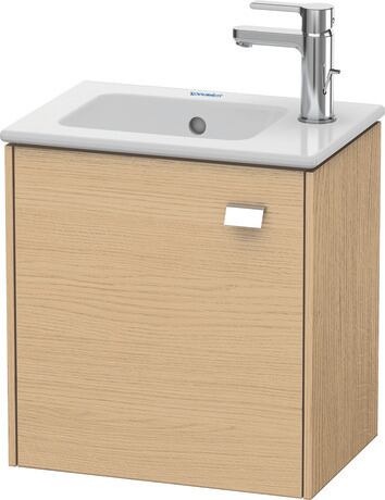 Vanity unit wall-mounted, BR4000L1030 Natural oak Matt, Decor, Handle Chrome