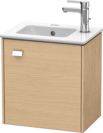 Vanity unit wall-mounted, BR4000R1030 Natural oak Matt, Decor, Handle Chrome