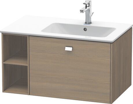 Vanity unit wall-mounted, BR401401035 Oak terra Matt, Decor, Handle Chrome