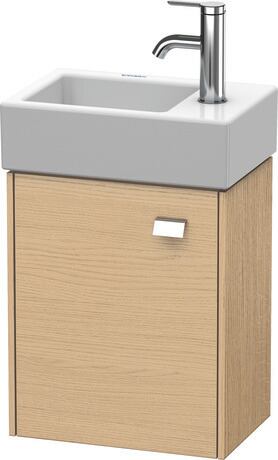 Vanity unit wall-mounted, BR4049L1030 Natural oak Matt, Decor, Handle Chrome