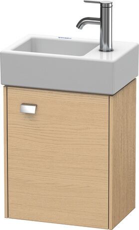 Vanity unit wall-mounted, BR4049R1030 Natural oak Matt, Decor, Handle Chrome