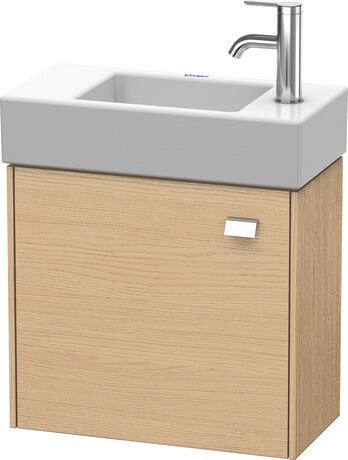 Vanity unit wall-mounted, BR4051L1030 Natural oak Matt, Decor, Handle Chrome