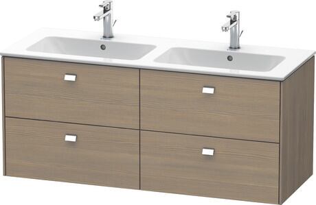 Vanity unit wall-mounted, BR410601035 Oak terra Matt, Decor, Handle Chrome