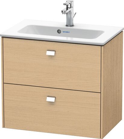 Vanity unit wall-mounted, BR411001030 Natural oak Matt, Decor, Handle Chrome