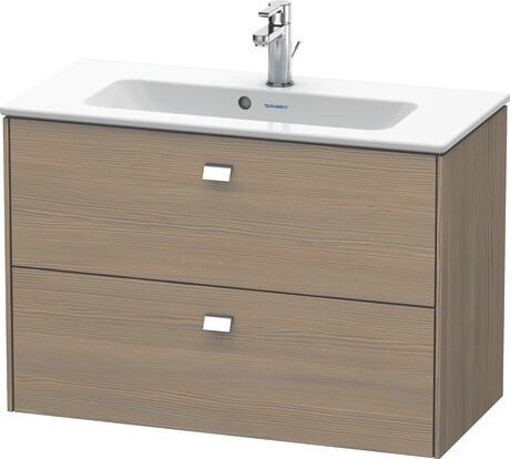 Vanity unit wall-mounted, BR411101035 Oak terra Matt, Decor, Handle Chrome