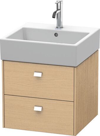 Vanity unit wall-mounted, BR415201030 Natural oak Matt, Decor, Handle Chrome