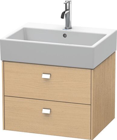 Vanity unit wall-mounted, BR415301030 Natural oak Matt, Decor, Handle Chrome