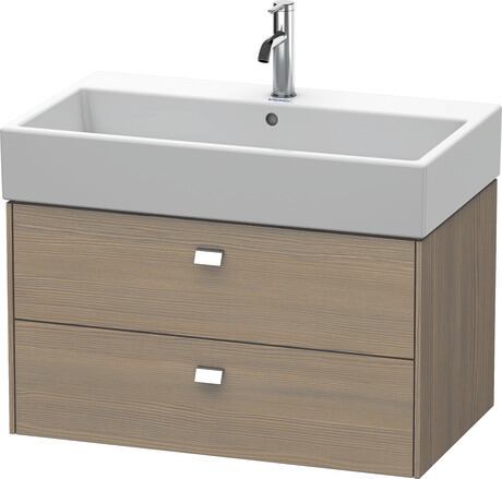 Vanity unit wall-mounted, BR415501035 Oak terra Matt, Decor, Handle Chrome