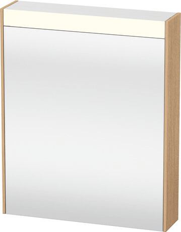 Mirror cabinet, BR7101L30300000 Natural oak, Hinge position: Left, Socket: Integrated, Number of sockets: 1, plug socket type: F, Energy efficiency class D