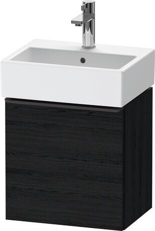 Vanity unit wall-mounted, DE4217LBD160000 Black oak Matt, Decor, Handle Diamond black