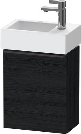 Vanity unit wall-mounted, DE4218LBD160000 Black oak Matt, Decor, Handle Diamond black