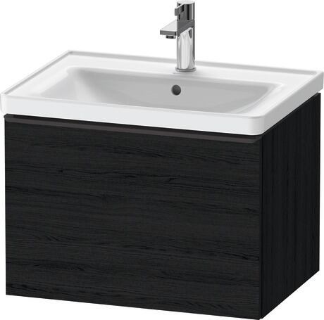 Vanity unit wall-mounted, DE42540BD160000 Black oak Matt, Decor, Handle Diamond black