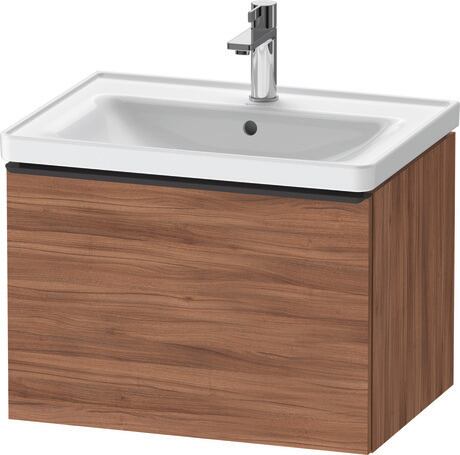 Vanity unit wall-mounted, DE42540BD790000 Walnut Matt, Decor, Handle Diamond black