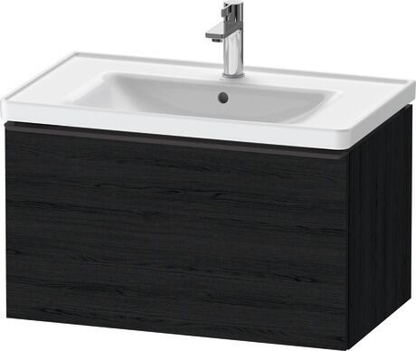 Vanity unit wall-mounted, DE42550BD160000 Black oak Matt, Decor, Handle Diamond black