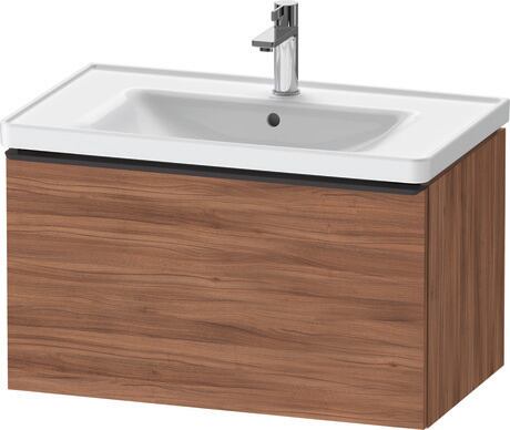 Vanity unit wall-mounted, DE42550BD790000 Walnut Matt, Decor, Handle Diamond black