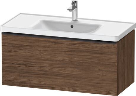 Vanity unit wall-mounted, DE42560BD210000 Walnut dark Matt, Decor, Handle Diamond black